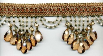 Venice "Amber" Beaded Fringe - sample