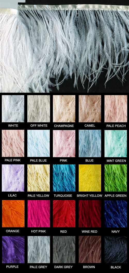 Sample(s) of Ostrich Feather Fringe