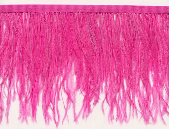 Ostrich Feather Trim in "Purple" - Yard(s)