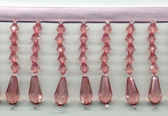 Pink Decor Beaded Fringe - Yard(s)