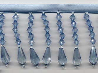 Pale Blue Decor Beaded Fringe - Yard(s)