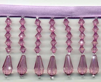 Lavender Decor Beaded Fringe - Yard(s)