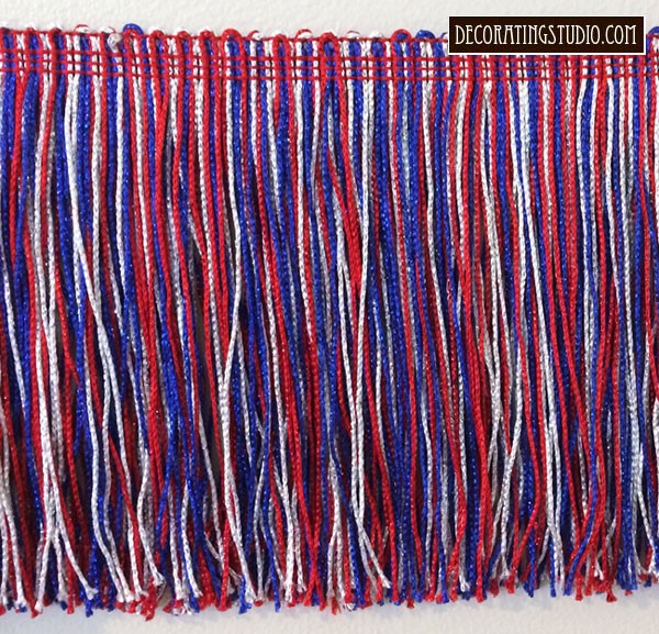 Metallic Patriotic (4th of July) Chainette Fringe Trim Yards(s)