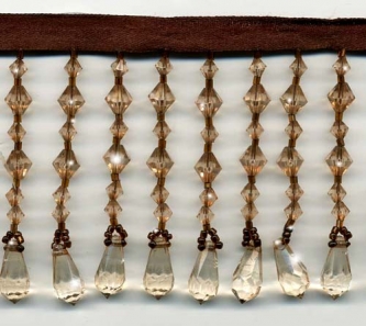 Teardrops Beaded Fringe - "Copper Bronze" yard(s)