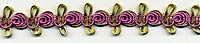 Satin Rose & Leaves Braid "Dark Pink" yard(s) Satin Rose & Leaves Braid "Dark Pink" yard(s)
