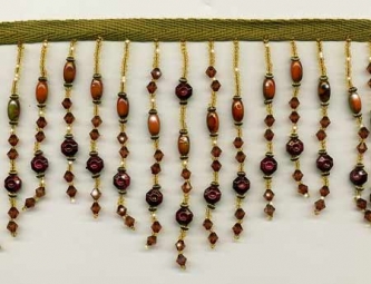 New Mexico Sunset Beaded Fringe - Yard(s)