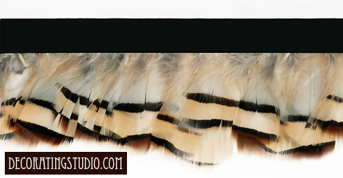 "Cafe au Lait"  Feather Trim - 10 Yd Bolt