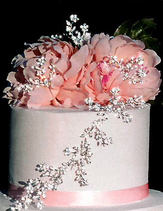 Cascading Flowers (3 vines & 3 accents) Cake Topper Jewelry