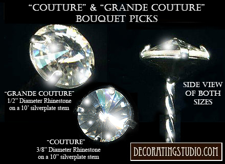 Crystal "Couture" Set of 6 Bouquet Jewelry Accents (set/6)