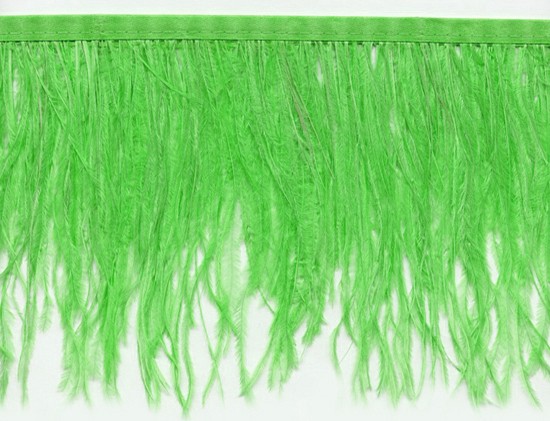 Ostrich Feather Trim in "Lime Green" - Yard(s)