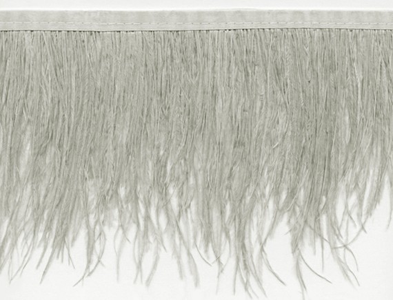 Ostrich Feather Trim in "Pale Silver Grey" - Yard(s)