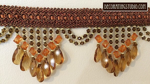 SAMPLE of Venice "Terracotta" Beaded Fringe