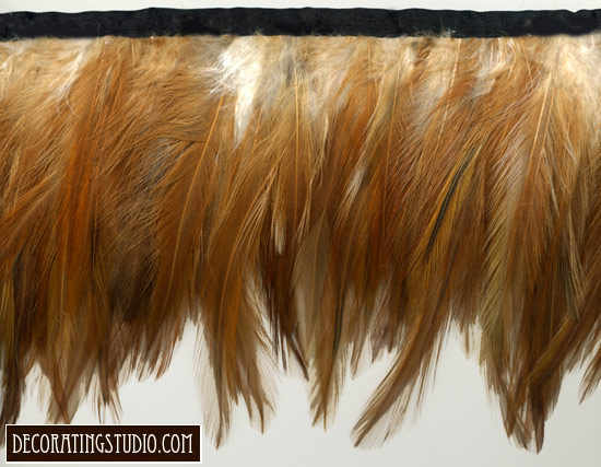 "Soft Russet" Feather Trim - 10 Yd Bolt